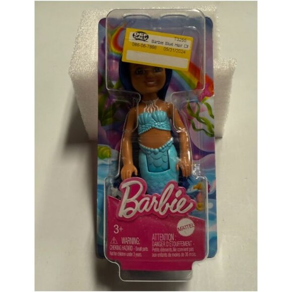 Barbie Chelsea Mermaid Doll with Blue Hair 6.4″ Bath‑Friendly Toy - Picture 1 of 8